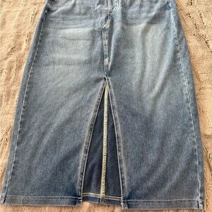 HALARA Denim Pencil Skirt - Blue